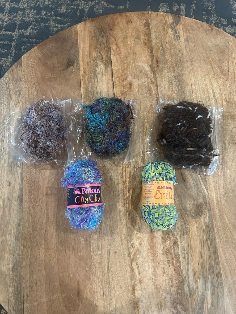 Patons Cha Cha & Evita Novelty Yarn Bundle in Multicolor